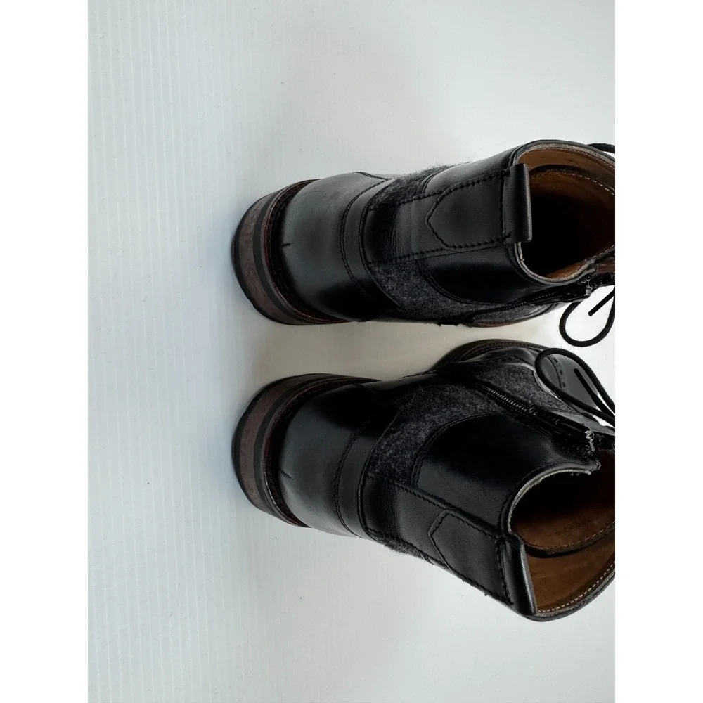 Johnson & Murphy 1850 Fullerton Cap-Toe Boots Mens 8.5 EUC Black Leather 27-1711